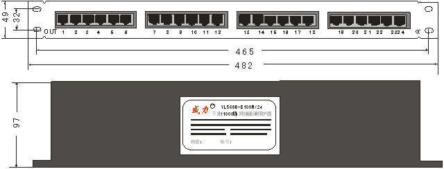 千兆网络信号电涌保护器WL568B-E1000M/24