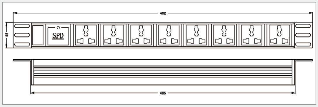 插座式PDU电源电涌保护器WL2206-PDU